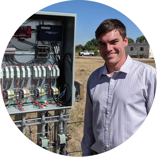 Picture of Chris Johnson doing Electrical Engineering things.